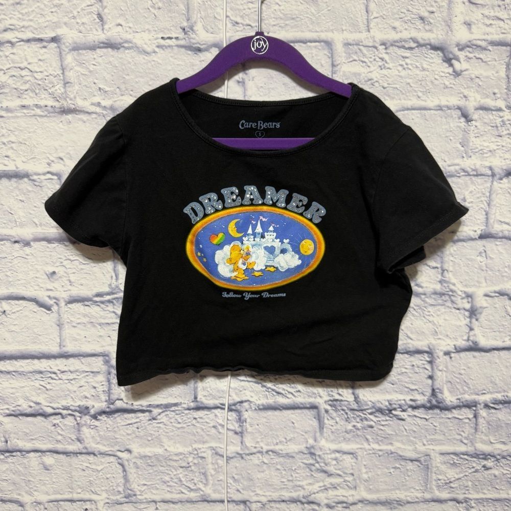 PacSun Black tee with Care Bears graphic. Features 'Dreamer' text
